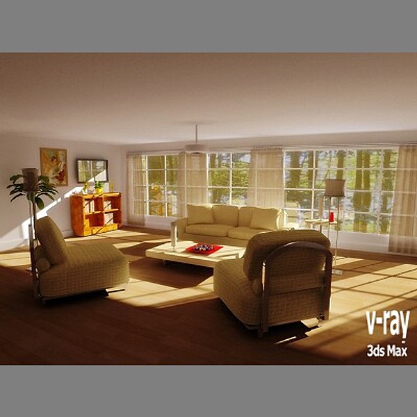 3d daylight living room model - Living Room 2 by PerspectX