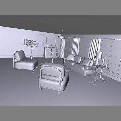 3d daylight living room model - Living Room 2 by PerspectX