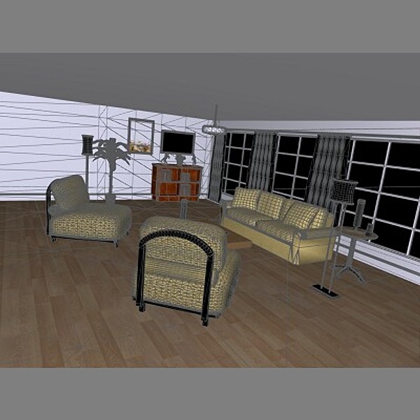 3d daylight living room model - Living Room 2 by PerspectX