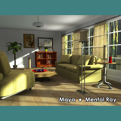 3d daylight living room model - Living Room 2 by PerspectX