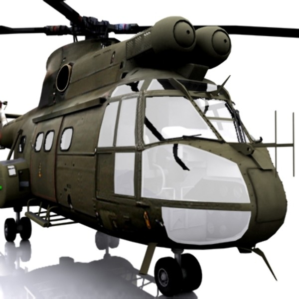 aerospatiale puma helicopter 3d 3ds - Aérospatiale SA 330 PUMA by Area 51 Sim