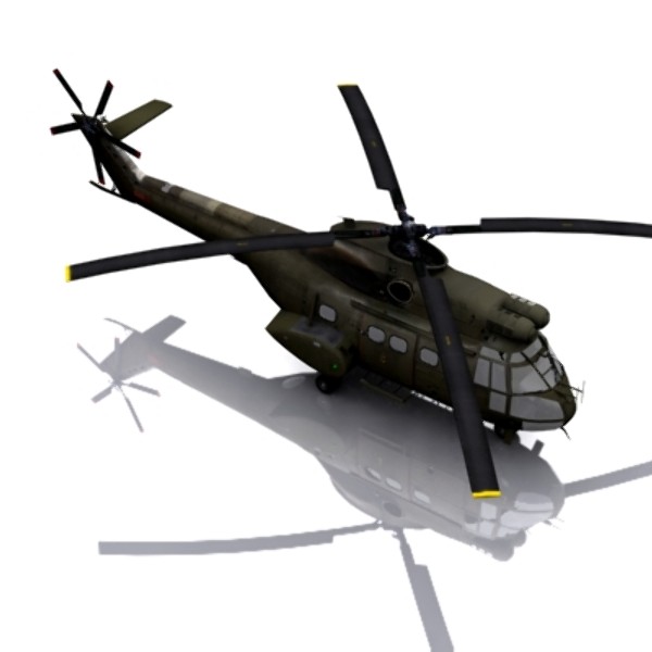 aerospatiale puma helicopter 3d 3ds - Aérospatiale SA 330 PUMA by Area 51 Sim