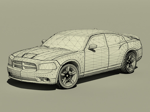 maya dodge charger srt-8 super - Dodge Charger SRT-8 Super Bee by fabelar