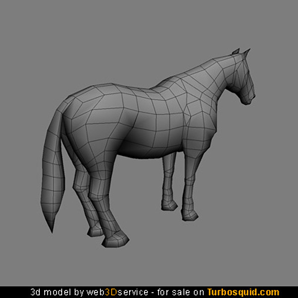 Textured Heavy Horse 3d model