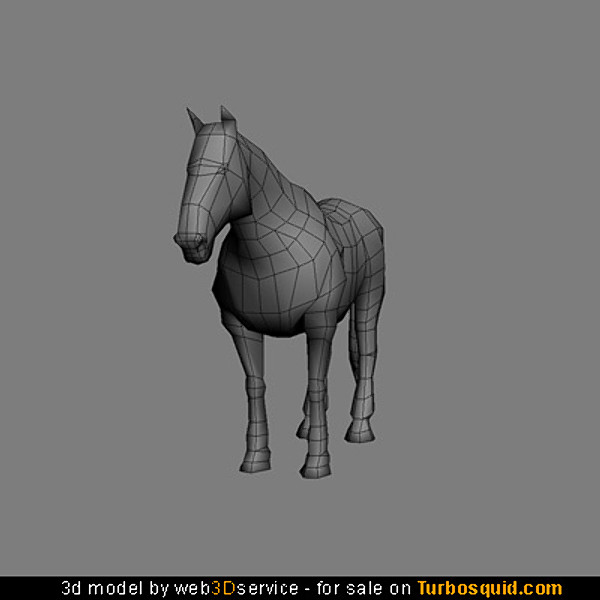 Textured Heavy Horse 3d model