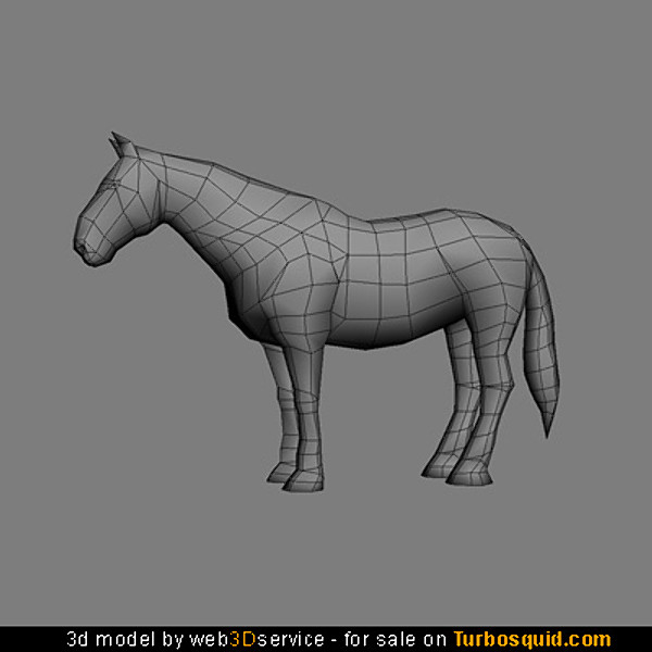 Textured Heavy Horse 3d model