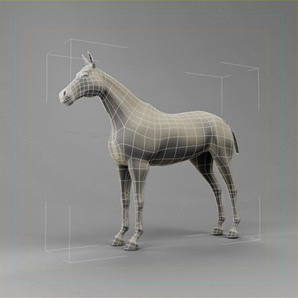 3d horse car carriage - Carriage and Horses 3ds by QLEE