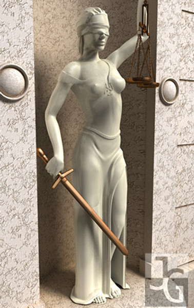 lady justice statue c4d - Lady Justice V1 by Solancla