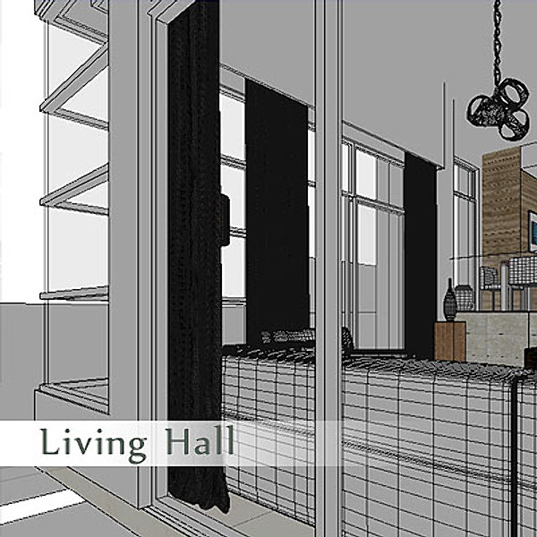living hall 3d 3ds - Living Hall by groups5