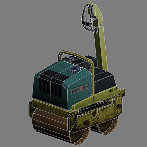 3ds max walk roller - Walk behind Roller 1 by papillon
