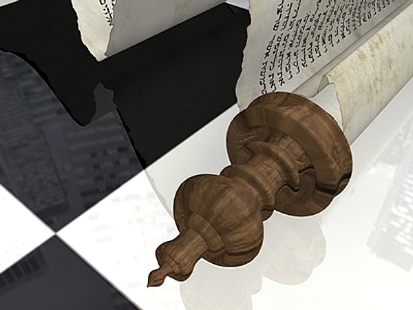 3ds max jewish torah 2 - Torah (Papyrus Scroll 2) by Whong
