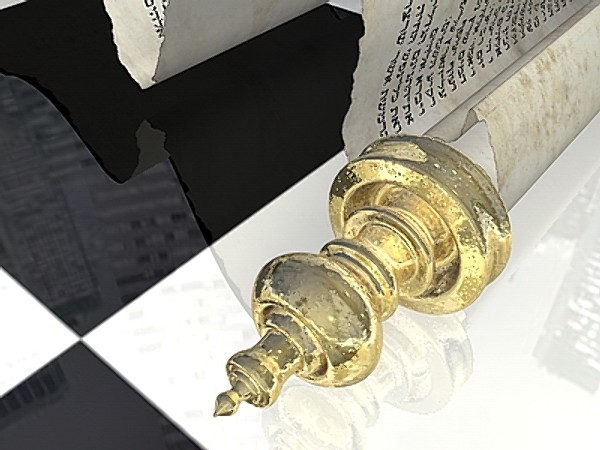 3ds max jewish torah 2 - Torah (Papyrus Scroll 2) by Whong