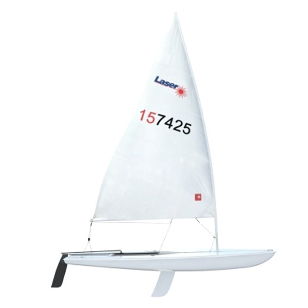 Laser sailing boat