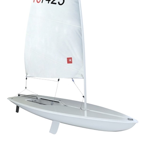 Laser sailing boat