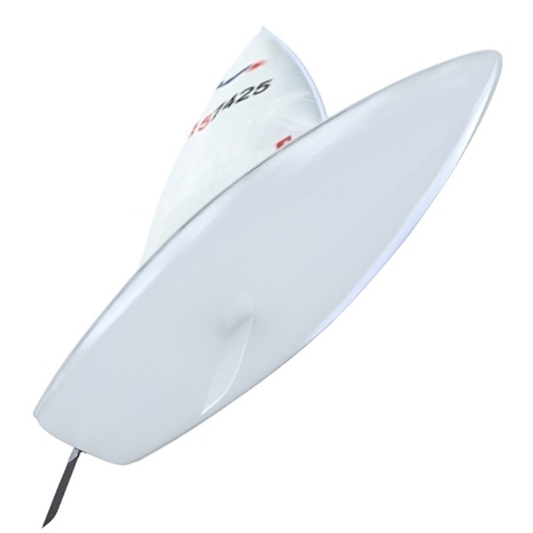 Laser sailing boat