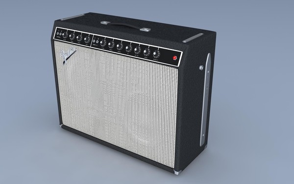 fender telecaster guitar twin 3d model - Fender Telecaster With Twin Reverb Amplifier by jmaster