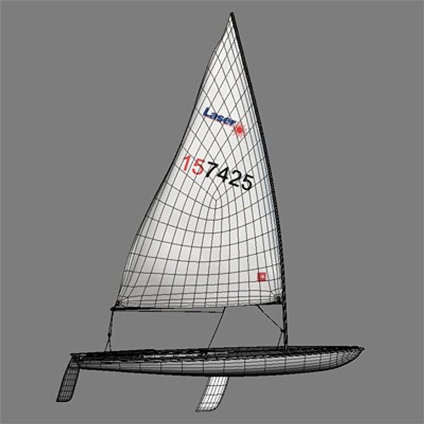 Laser sailing boat