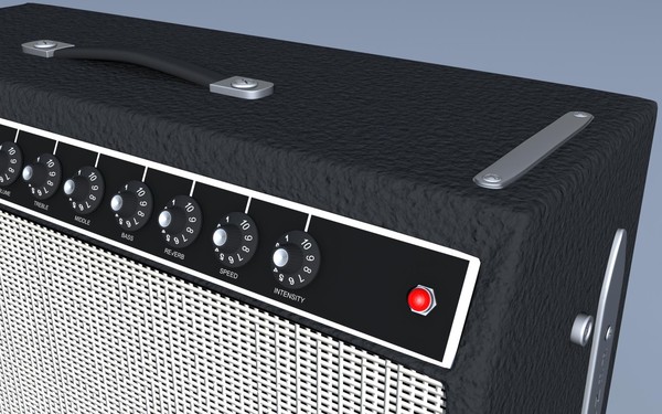 fender telecaster guitar twin 3d model - Fender Telecaster With Twin Reverb Amplifier by jmaster
