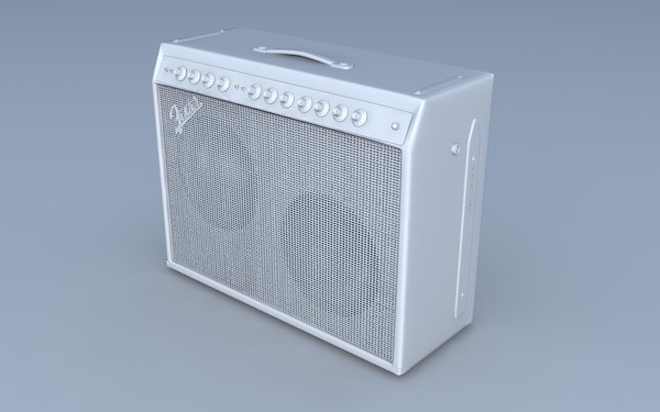 fender telecaster guitar twin 3d model - Fender Telecaster With Twin Reverb Amplifier by jmaster