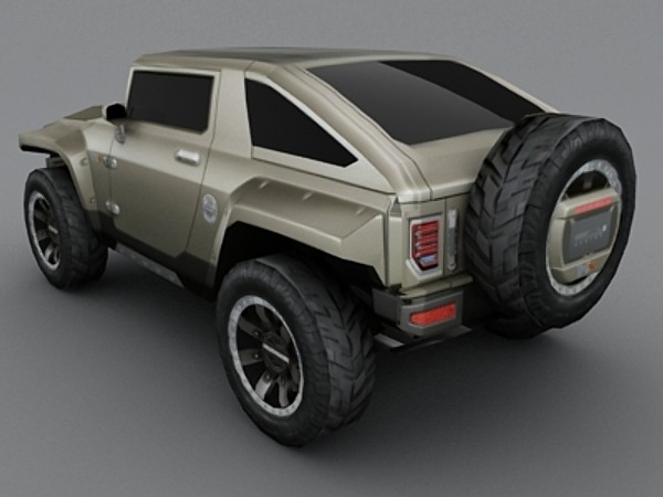 hummer hx 3d max - Hummer HX low poly by fabelar