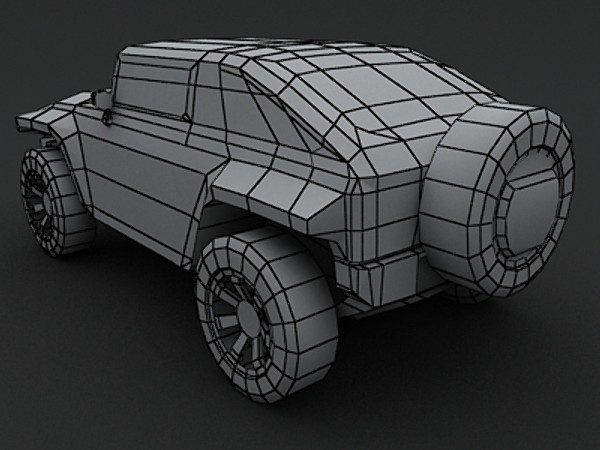 hummer hx 3d max - Hummer HX low poly by fabelar