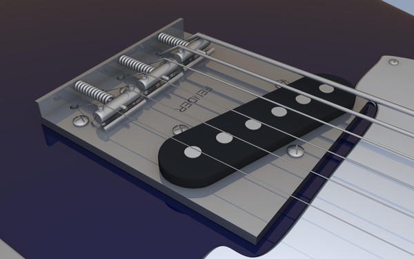 fender telecaster guitar twin 3d model - Fender Telecaster With Twin Reverb Amplifier by jmaster