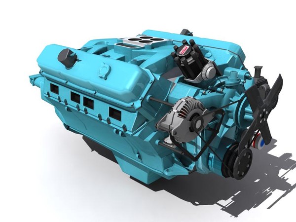 maya crysler v8 engine 383 - MOPAR 383 V8 by fled