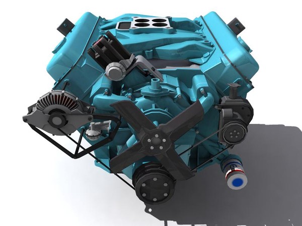 maya crysler v8 engine 383 - MOPAR 383 V8 by fled