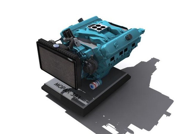 maya crysler v8 engine 383 - MOPAR 383 V8 by fled