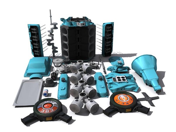 maya crysler v8 engine 383 - MOPAR 383 V8 by fled