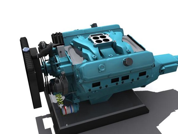 maya crysler v8 engine 383 - MOPAR 383 V8 by fled