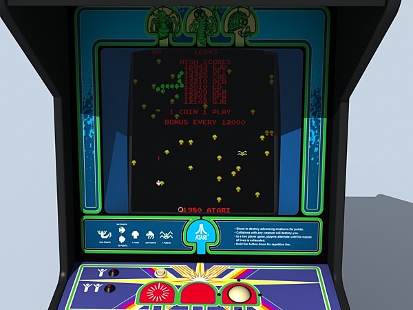 3d 3ds centipede arcade - centipede arcade by monkeyodoom