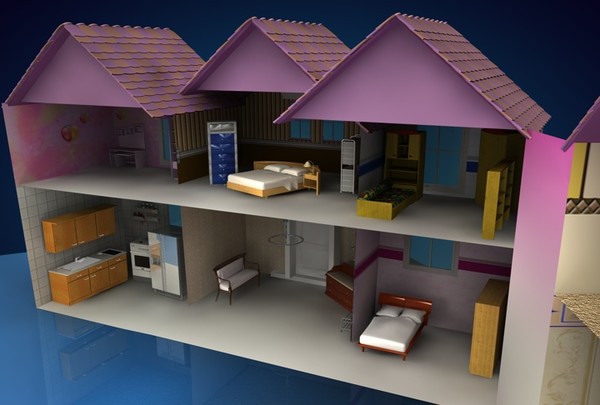 dollhouse house c4d - Dollhouse by Michael Goldberg