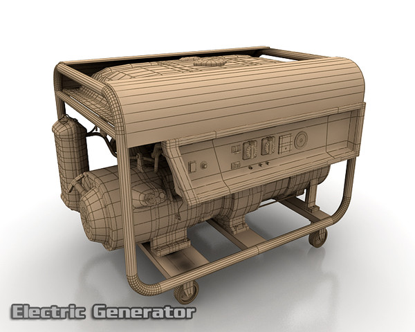 electric generator 3d model - Electric Generator by saffan