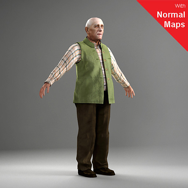 3d x axyz rigged characters - CMan0027-FBX by axyzdesign
