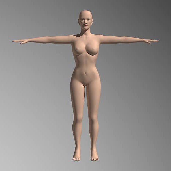 3d model of woman proportional human body - Woman Body with modeling proportions by Lauranar