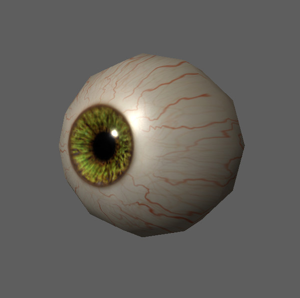 3d eye model - Eye 3d model, low poly, textured by 3d4buy.com