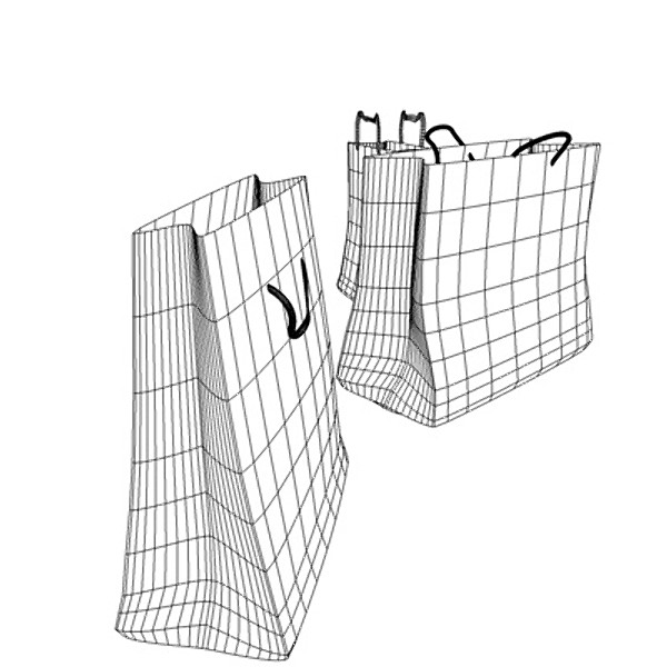3d bag model - sacs_en_papier by 3DBS