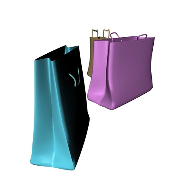 3d bag model - sacs_en_papier by 3DBS