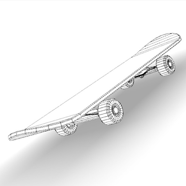 skateboard 3ds - Skateboard by mostlysquare