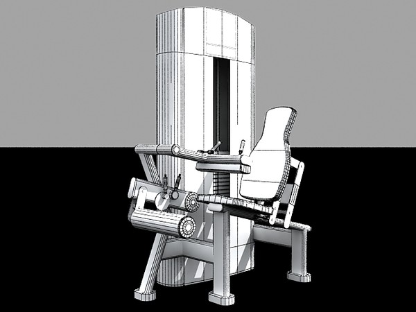 3d gym equipment model - leg curl by vgreso