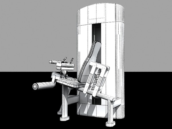 3d gym equipment model - leg curl by vgreso