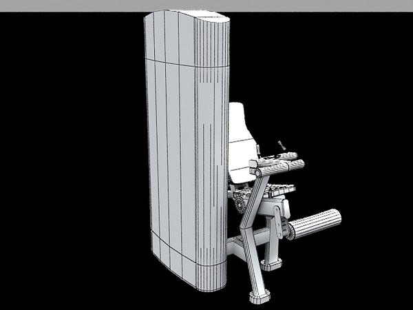 3d gym equipment model - leg curl by vgreso