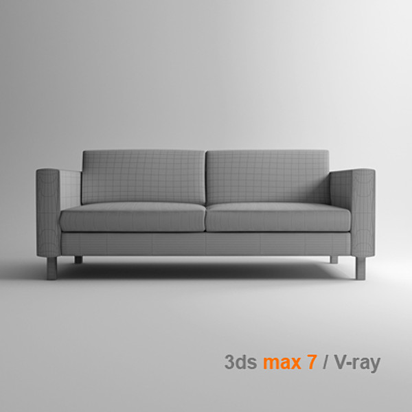 karlstad loveseat 3d model - KARLSTAD Loveseat by lajhar