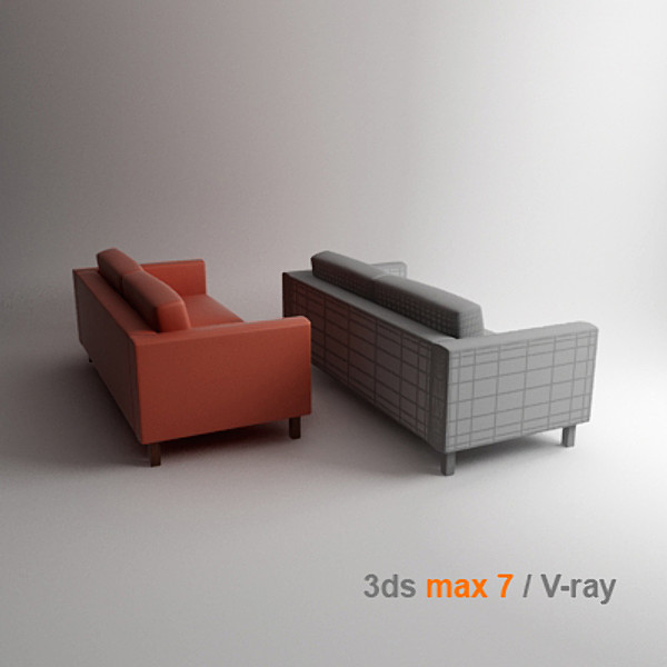 karlstad loveseat 3d model - KARLSTAD Loveseat by lajhar