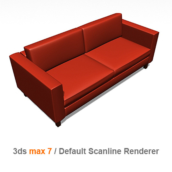 karlstad loveseat 3d model - KARLSTAD Loveseat by lajhar