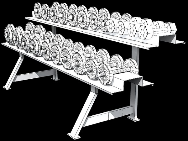 gym equipment 3d model - Dumbells by vgreso