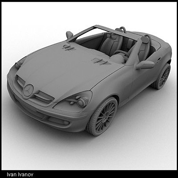 mercedes slk 2004 s 3d model - Mercedes SLK 2004 by vankata