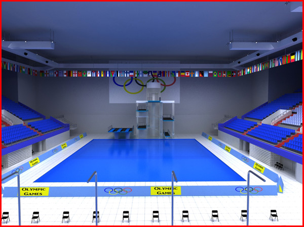 Diving and Swimming Olympic Pools Arena