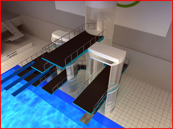 Diving and Swimming Olympic Pools Arena